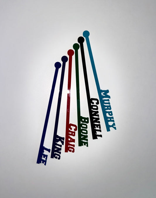Drink Stirrers with Name