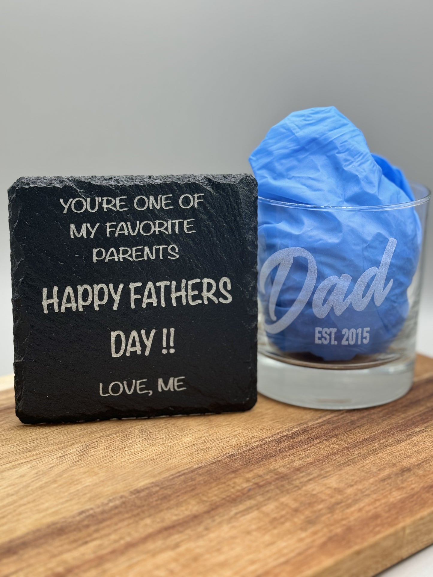 1 Father's Day Whiskey & Coaster set