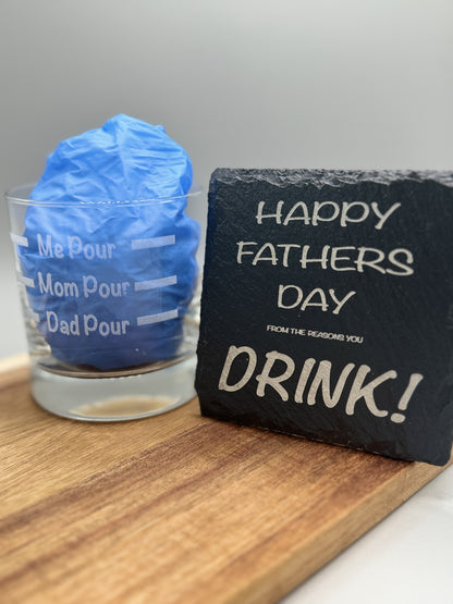 1 Father's Day Whiskey & Coaster set