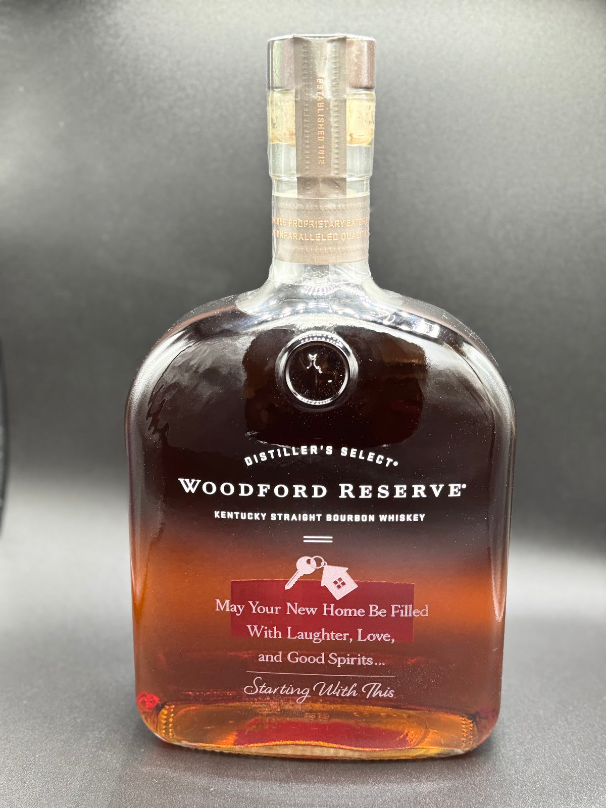 Custom engraved Woodford Reserve bottle