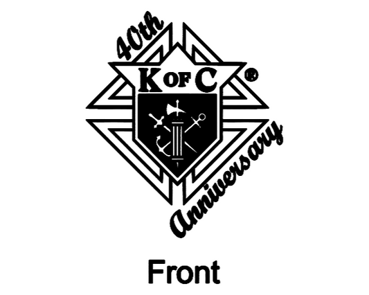 Knights of Columbus 40th Anniversary Commemorative Cocktail Glass